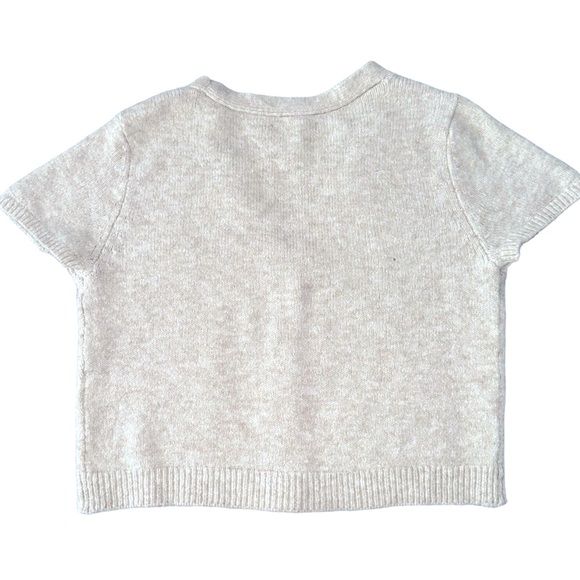 Lucky Brand Embellished Floral Flower Beads Beaded Button Front Cardigan Large - Picture 4 of 16